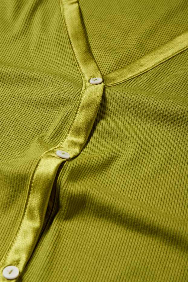 Femei - Cardigan tricotat - verde