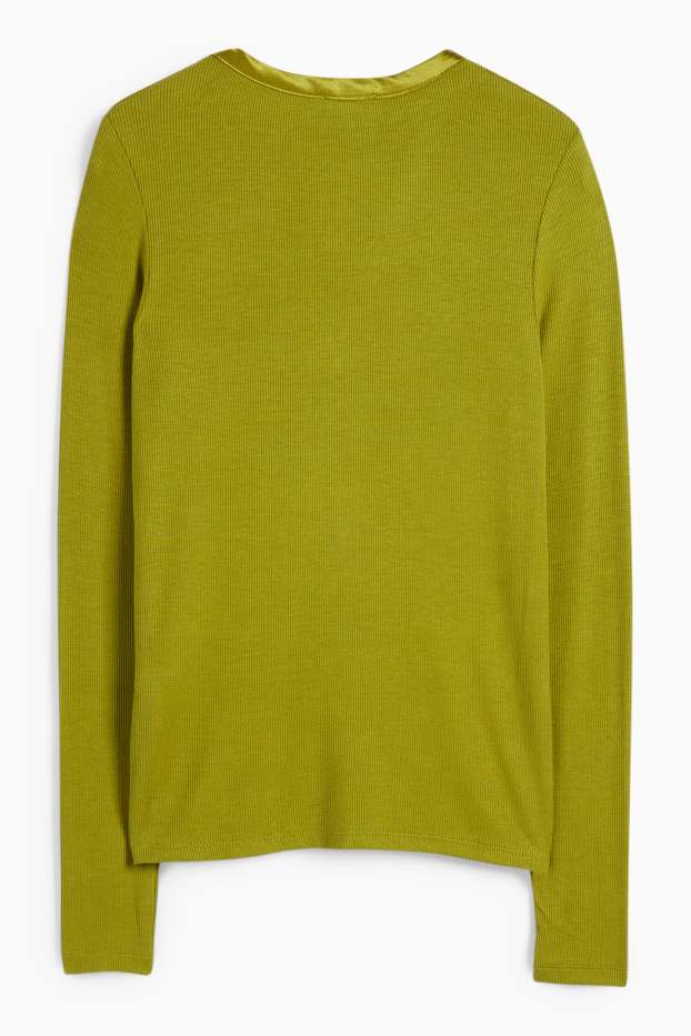 Femei - Cardigan tricotat - verde