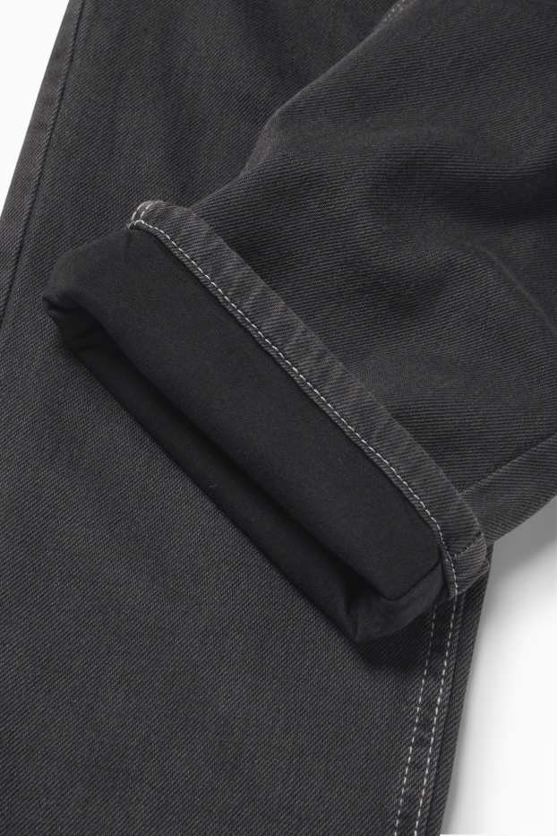 Copii - Băieți - Loose fit jeans - jeans termoizolanți - negru