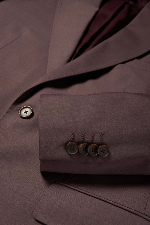 Bărbați - Sacou modular cu conținut de lână pură - slim fit - stretch - bordo