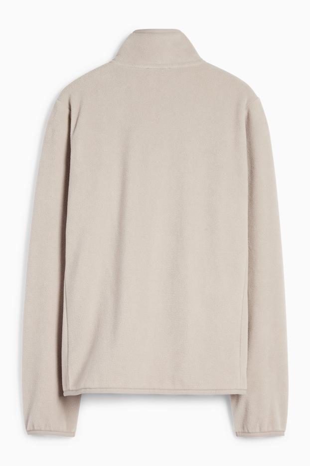 Femei - Hanorac de fleece cu fermoar - bej