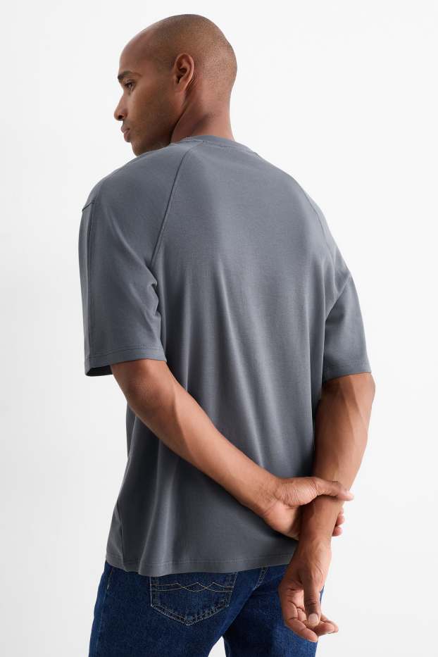 Bărbați - Tricou - relaxed fit - gri închis