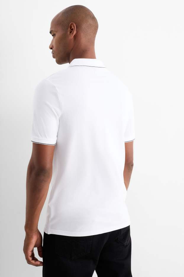 Men - Polo shirt - slim fit - white