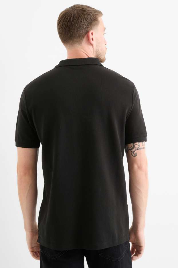 Bărbați - Tricou polo - regular fit - negru