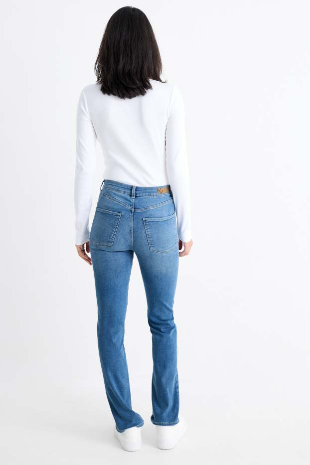 Femei - Straight jeans - talie înaltă - LYCRA® - denim-albastru deschis