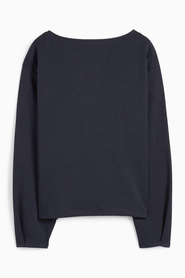 Dames - Longsleeve - donkerblauw