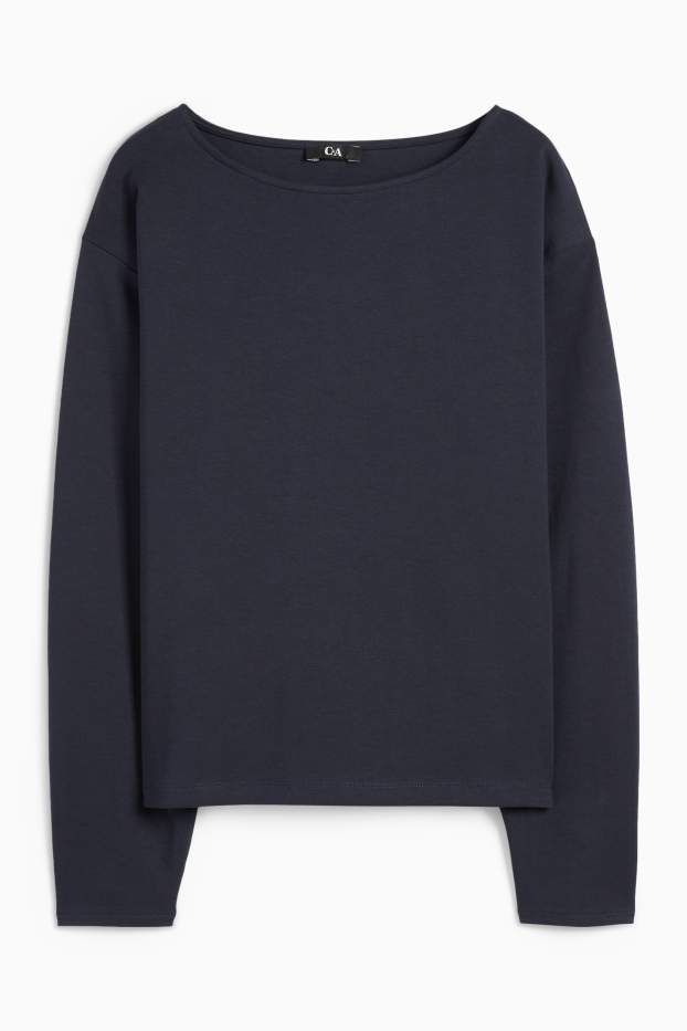 Dames - Longsleeve - donkerblauw