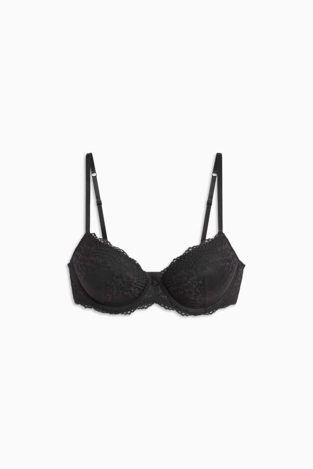 Femei - Sutien cu armătură - FULL COVERAGE - vătuit - negru