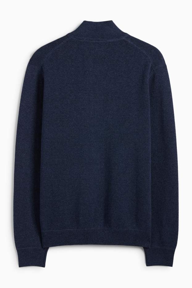 Herren - Pullover - strukturiert - dunkelblau