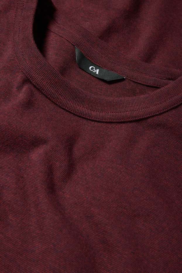 Heren - Longsleeve - bordeaux