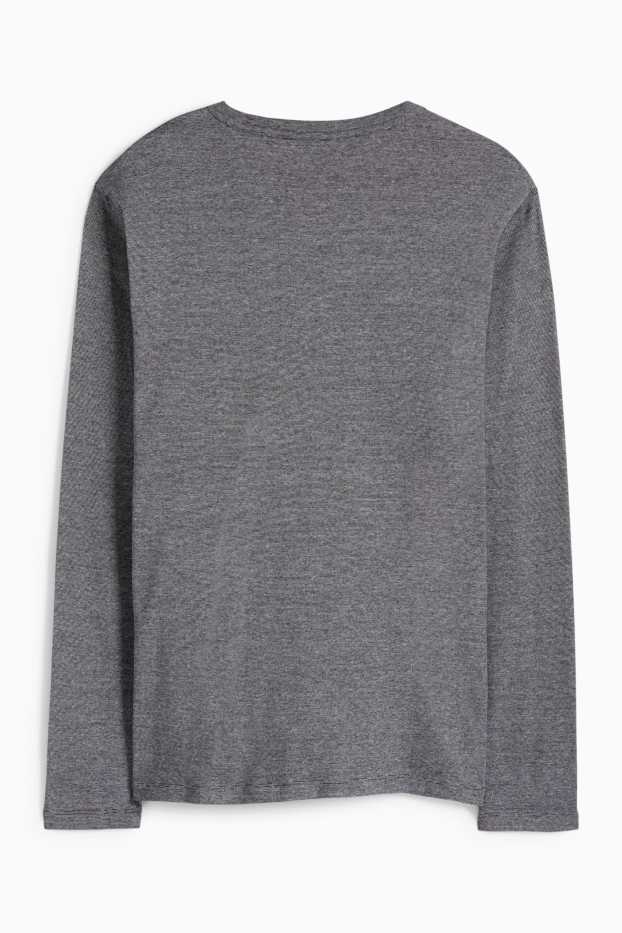 Bărbați - Tricou cu mânecă lungă - gri