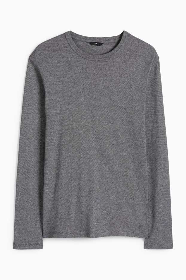 Bărbați - Tricou cu mânecă lungă - gri