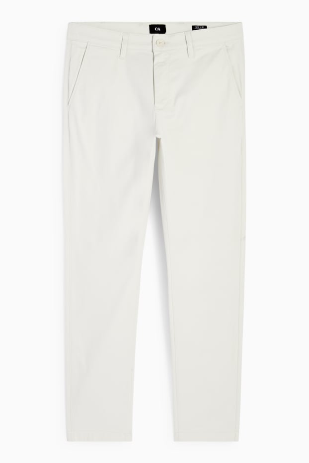 Bărbați - Chino - slim fit - alb-crem