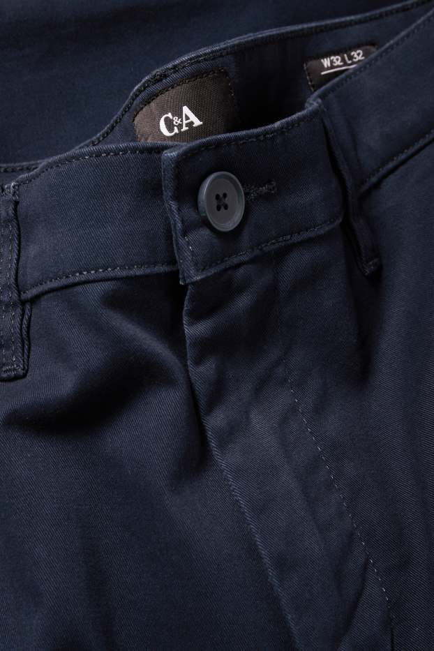 Bărbați - Chino - slim fit - albastru închis