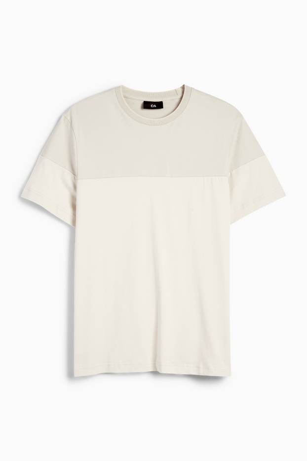 Uomo - T-shirt - regular fit - beige
