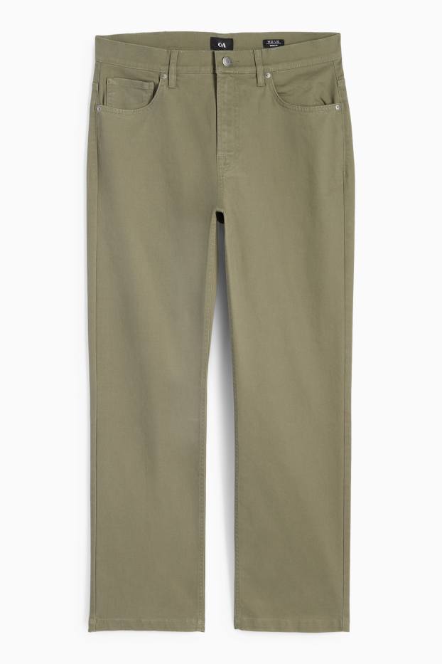 Bărbați - Pantaloni - regular fit - kaki