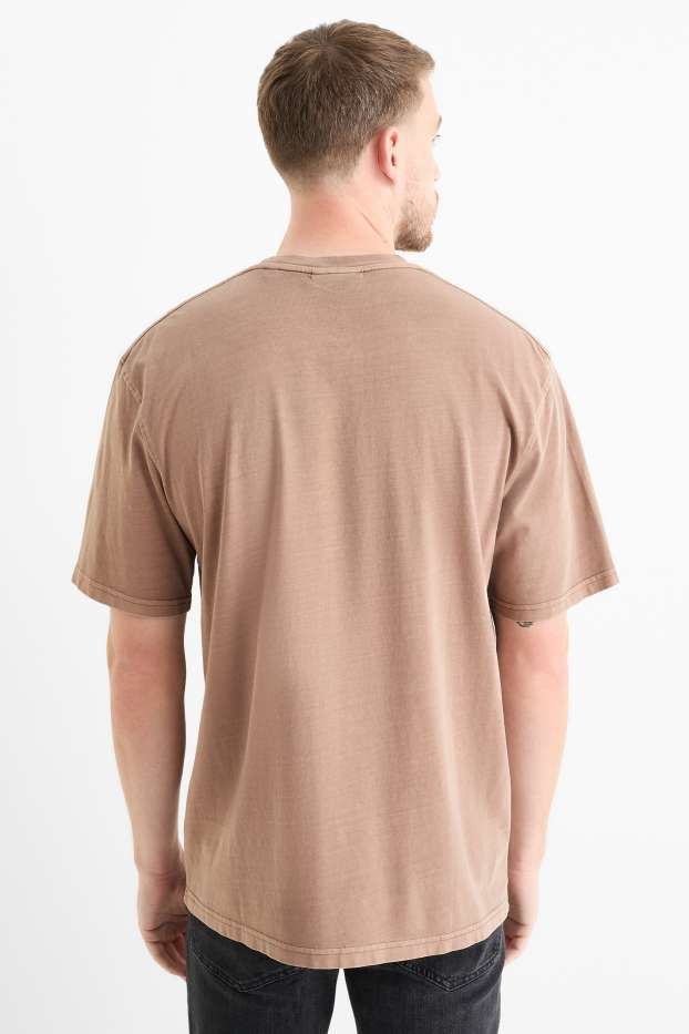 Bărbați - Tricou - relaxed fit - maro deschis