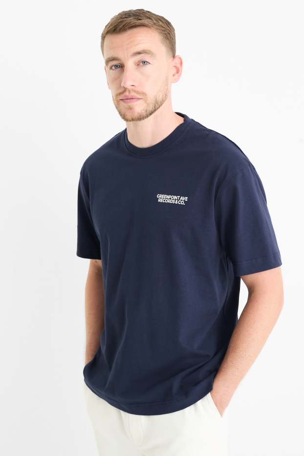 Bărbați - Tricou - relaxed fit - albastru închis