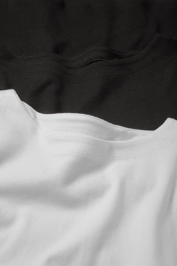 Femei - Multipack 2 buc. - tricou cu mânecă lungă - negru / alb