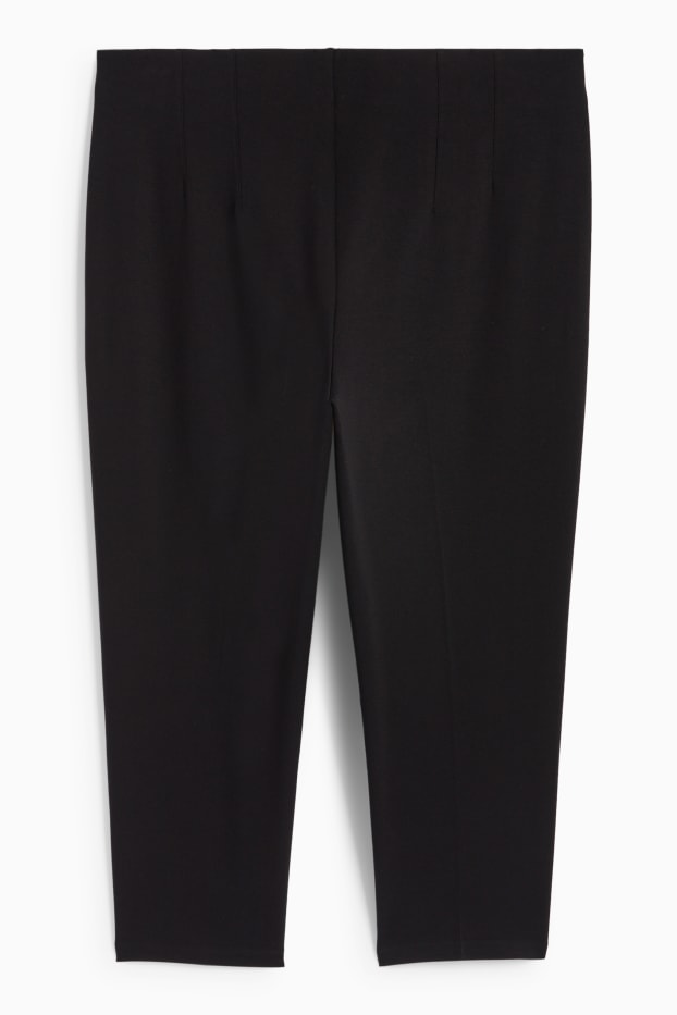 Femei - Pantaloni de stofă - talie înaltă - slim fit - negru