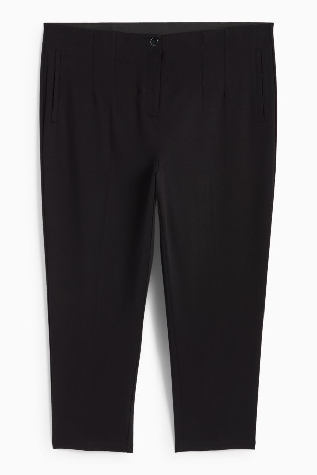 Femei - Pantaloni de stofă - talie înaltă - slim fit - negru