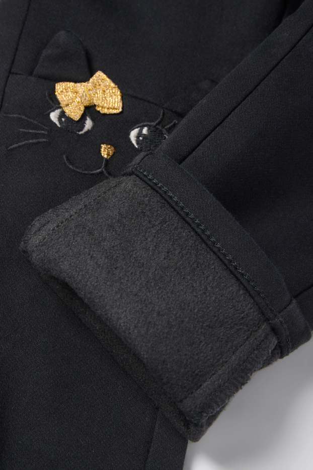 Copii - Fete - Pisică - skinny jeans - negru