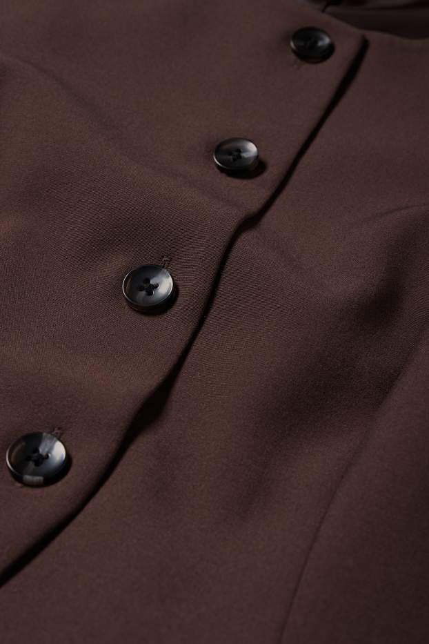 Femei - Vestă - tailored fit - maro închis
