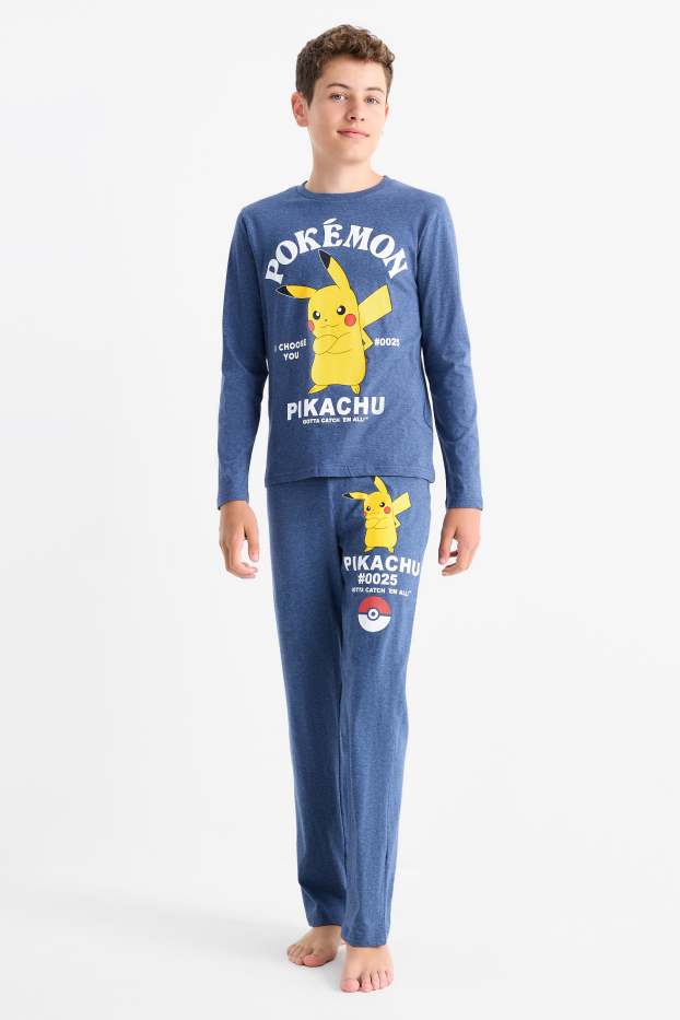 Copii - Băieți - Pokémon - Pikachu - pijama - 2 piese - albastru închis
