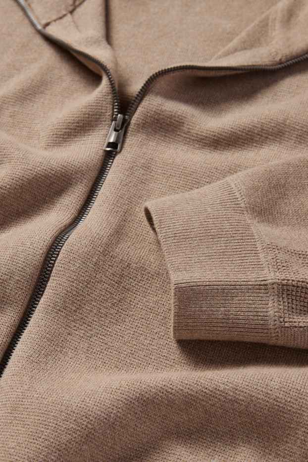 Bărbați - Cardigan tricotat - bej