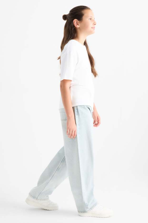 Copii - Fete - Balloon jeans - denim-albastru deschis
