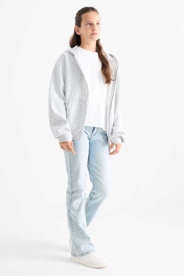 Copii - Fete - Bootcut jeans - LYCRA® - denim-albastru deschis