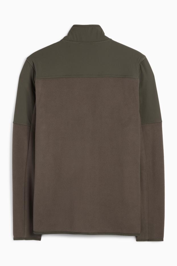 Bărbați - Jachetă de fleece - verde închis