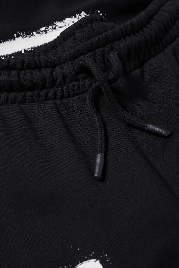 Copii - Băieți - Halloween - schelet - pantaloni de trening - Glow in the dark - negru