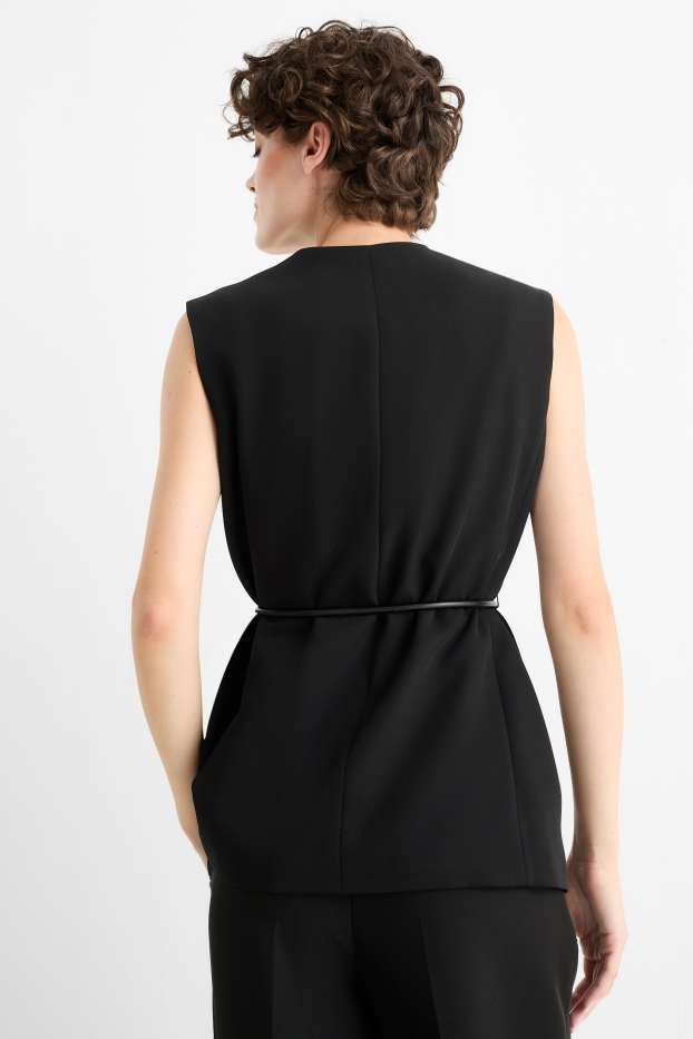 Femei - Vestă office - relaxed fit - negru