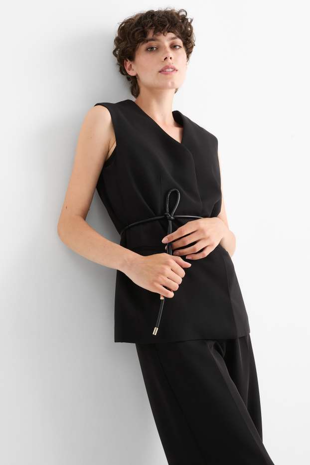 Femei - Vestă office - relaxed fit - negru