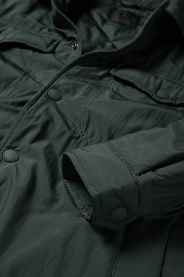 Herren - Jacke - gefüttert - dunkelgrün