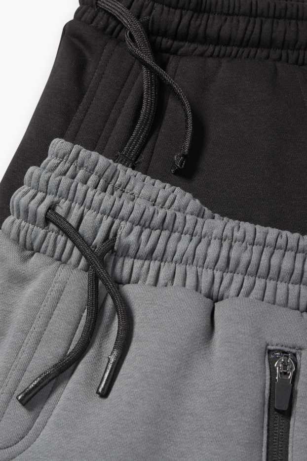 Copii - Băieți - Multipack 2 perechi - pantaloni de trening - gri / negru