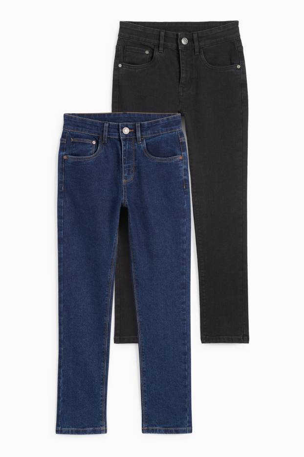 Copii - Băieți - Multipack 2 perechi - skinny jeans - albastru / negru