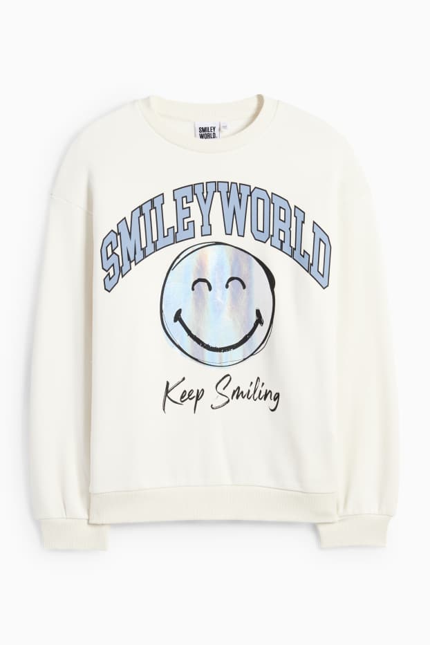 Copii - Fete - SmileyWorld® - bluză de molton - alb