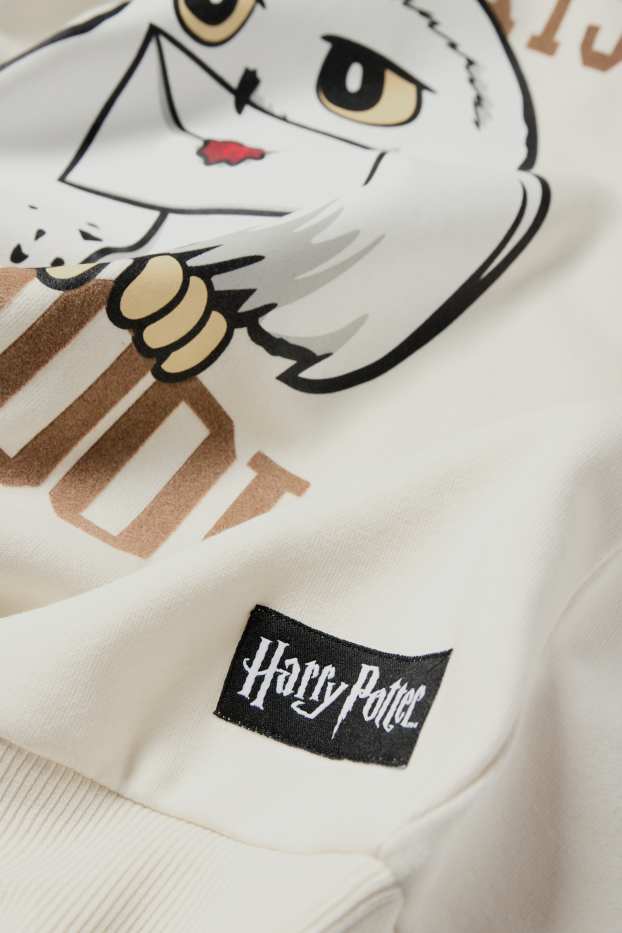 Copii - Fete - Harry Potter - bluză de molton - alb-crem