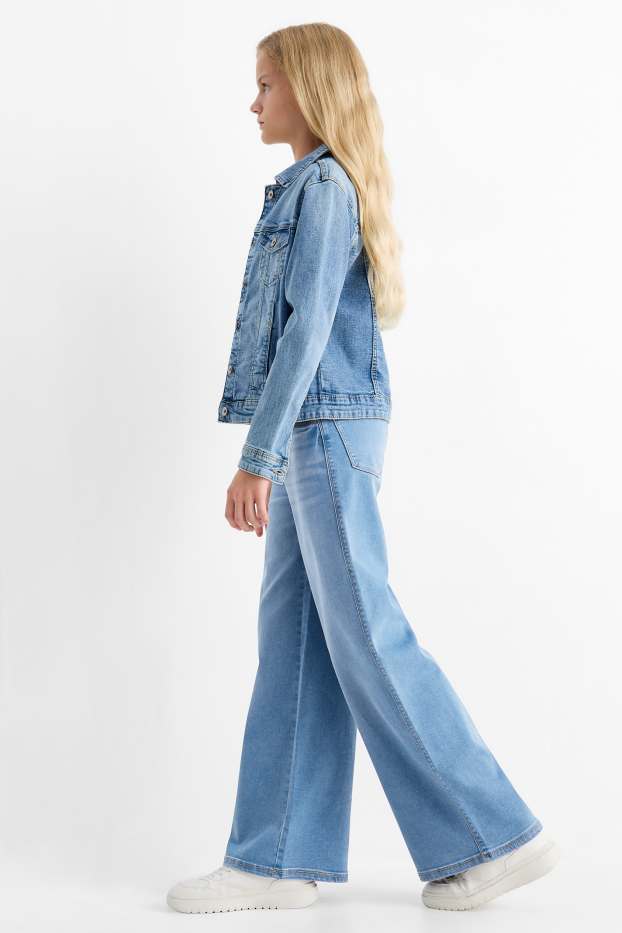 Copii - Fete - Wide leg jeans - denim-albastru deschis