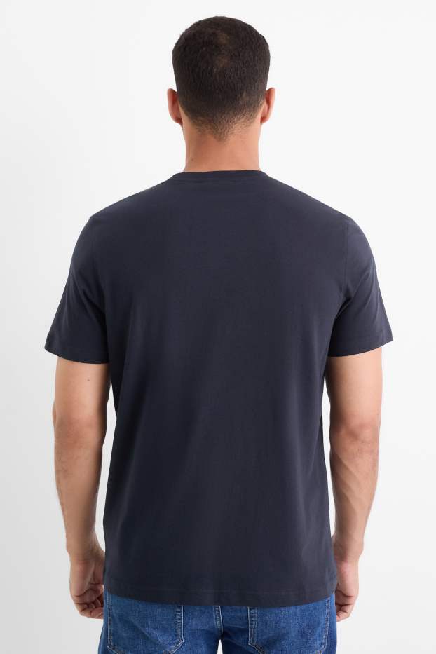 Men - T-shirt - regular fit - dark blue