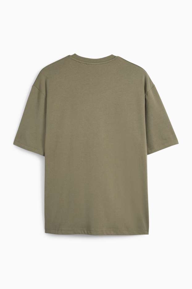 Bărbați - Tricou - relaxed fit - verde închis