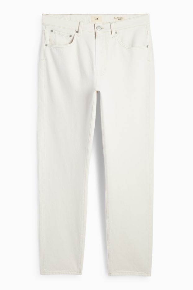Bărbați - Regular jeans - alb-crem