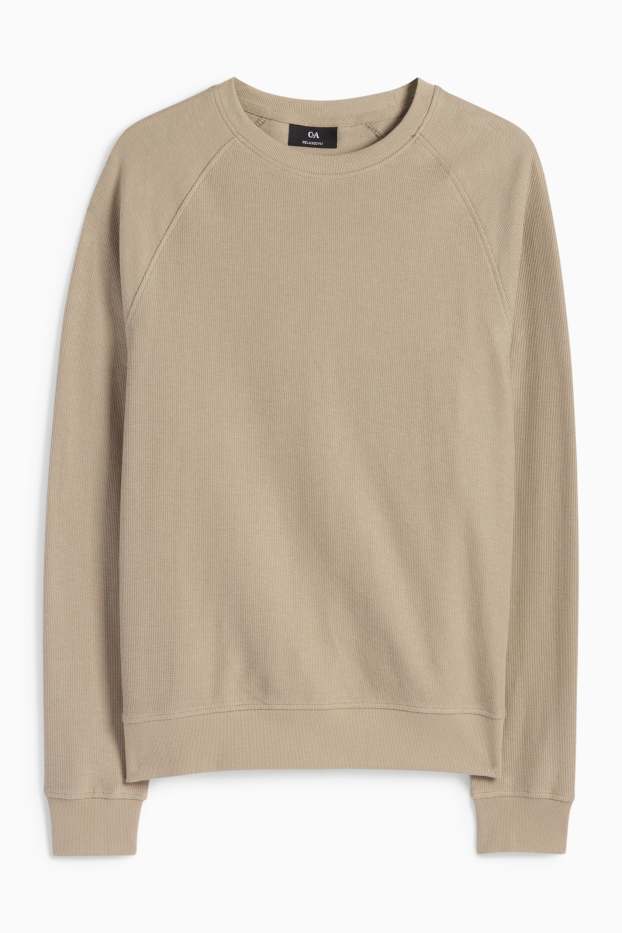 Bărbați - Tricou cu mânecă lungă - structurat - verde deschis