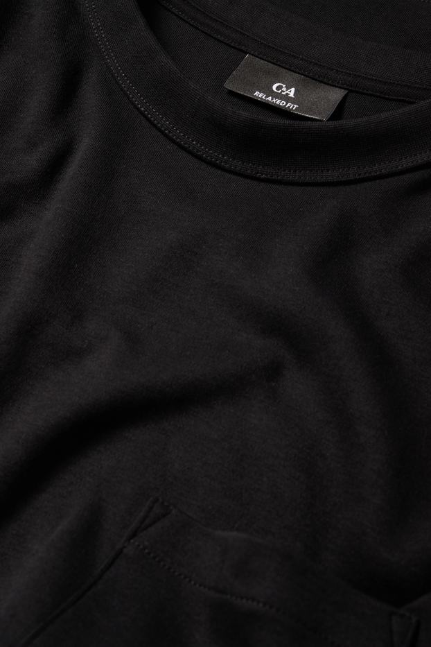 Bărbați - Tricou cu mânecă lungă - negru