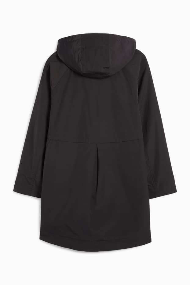 Femei - Parka cu glugă - negru