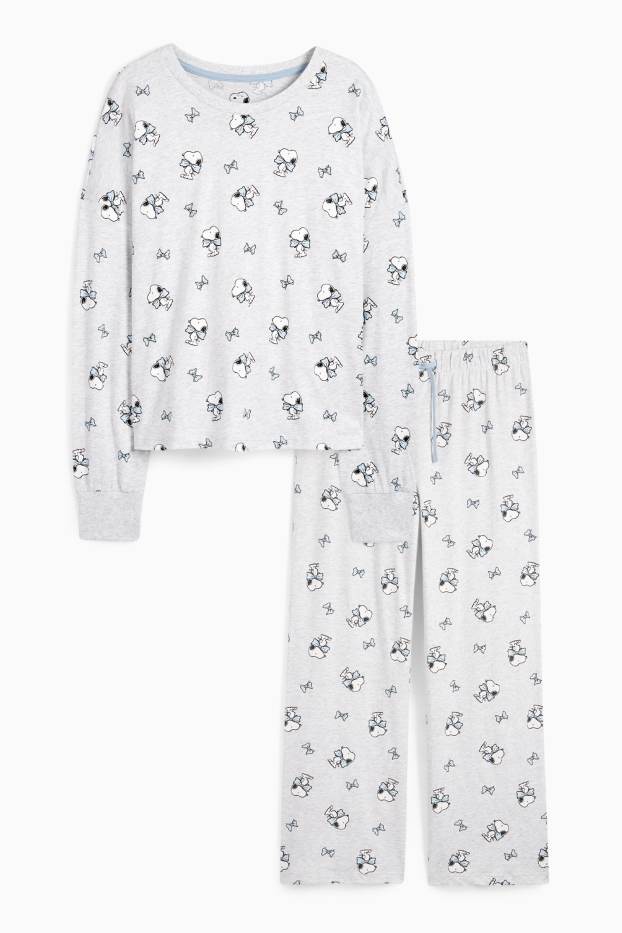 Femei - Pijama - Peanuts - gri deschis melanj