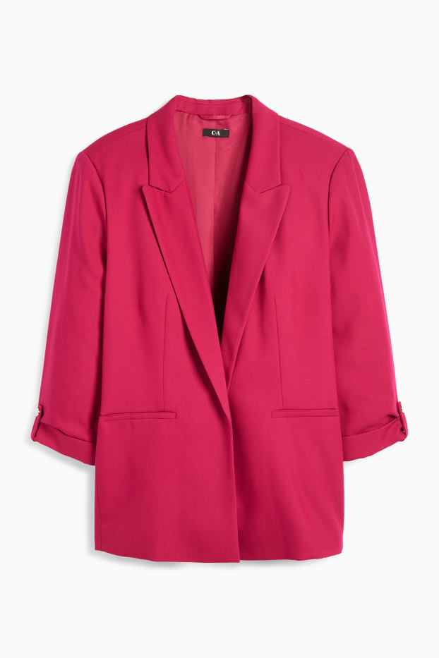 Femei - Blazer lung - regular fit - roz închis