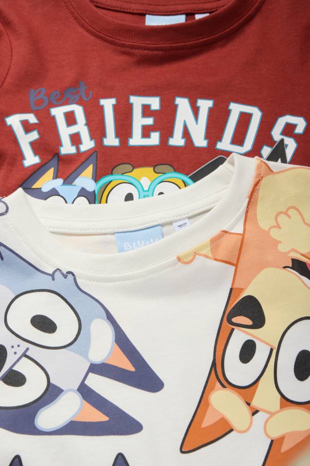 Copii - Băieți - Multipack 2 buc. - Bluey - tricou cu mânecă lungă - roșu / alb